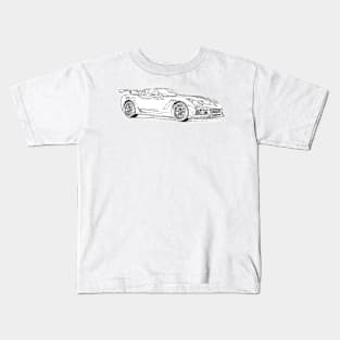 Corvette ZL1 Wireframe Kids T-Shirt